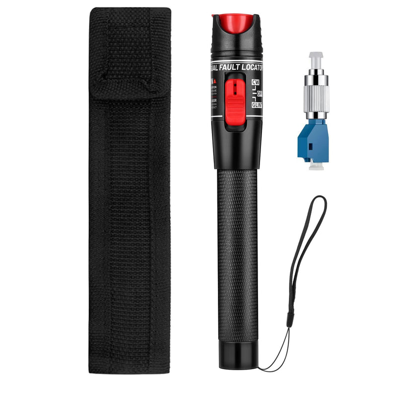 [Australia - AusPower] - Moocci Visual Fault Locator Fiber Optic Cable Tester Meter - Fiber Optic Tool with FC Male to LC Female Adapter - Tools Tester Kit for LC/FC/SC/ST, Network Cable Test 50km Visual Fault Locator 