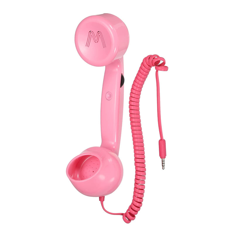 [Australia - AusPower] - MECCANIXITY 3.5mm Retro Telephone Handset Phone Telephone Receiver for Microphone Speaker Pink 
