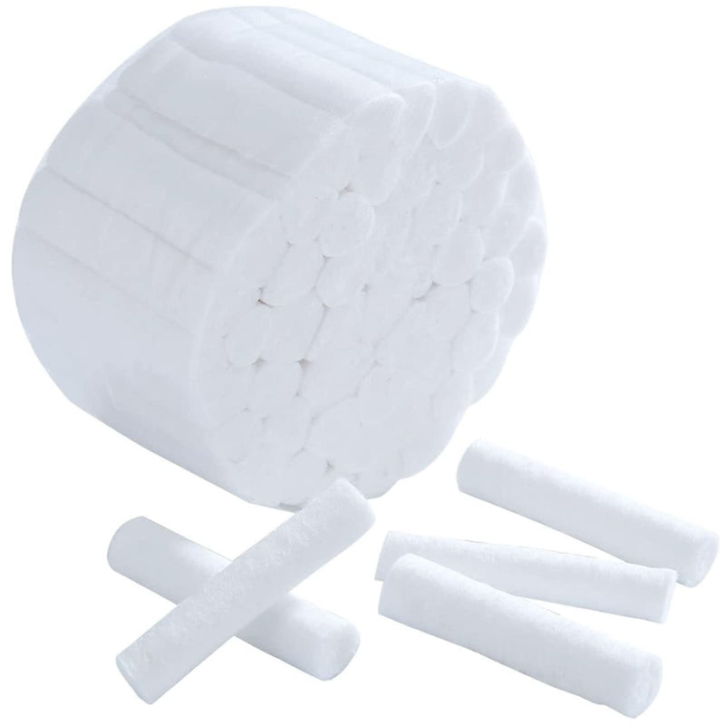 [Australia - AusPower] - 200 Pieces 1.5 Inch Dental Gauze Cotton Rolls for Mouth, Cottons Pads for Dentists, Rolled Cotton Balls, High Absorbent Cotton for Mouth Gauze and Nosebleeds for Kids and Adults 