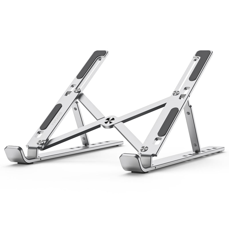 [Australia - AusPower] - BoYata Laptop Stand, Portable Laptop Holder Computer Stand for Desk, Aluminum Foldable Laptop Riser with 6 Levels Height Adjustment, Compatible with MacBook, HP, Lenovo, Dell, 10-15.6" Laptops 