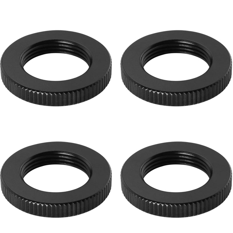 [Australia - AusPower] - Knurled Microphone Stand Nut LUORNG 4PCS 5/8"-27 Dual Lock Nuts for Microphone Screw 