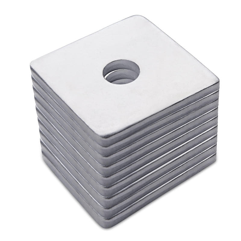 [Australia - AusPower] - Squares Washer Galvanized Heavy Duty Plate Fastener Square Plate Washers, 16mm x 40mm x 40mm x 2.8mm, 20 Pieces 