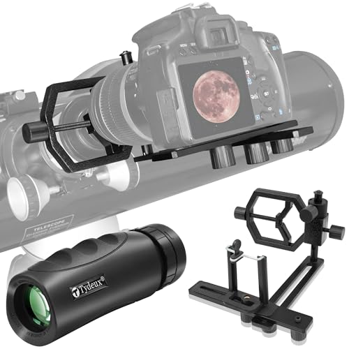 10x25 Waterproof Compact Monocular - Bundle with - Universal Cellphone Telescope Durable Adapter Mount