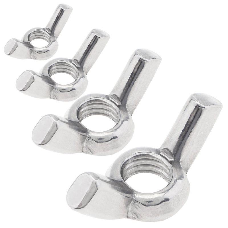 [Australia - AusPower] - 50PCS 1/4"-20 Wing Nuts, 304 Stainless Steel Parts Hand Twist Tighten Fasteners Butterfly Nut (1/4"-20 50Pack) 1/4"-20 50Pack 