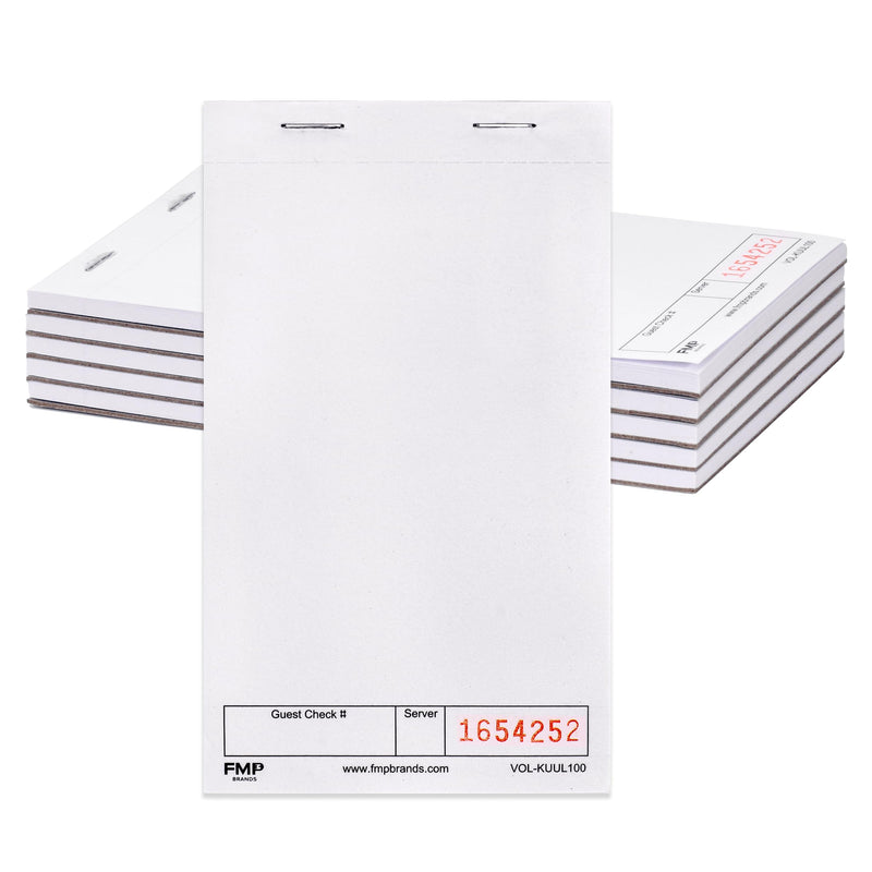 [Australia - AusPower] - FMP Brands 5 Pack Guest Checks Pads, Server Notepad for Waitress, Memo Scratch Pad Server Waitress Waiter Book, Order Pads for Servers, Numbered Paper Notepads for Restaurant, Bar, Cafe, Diners 