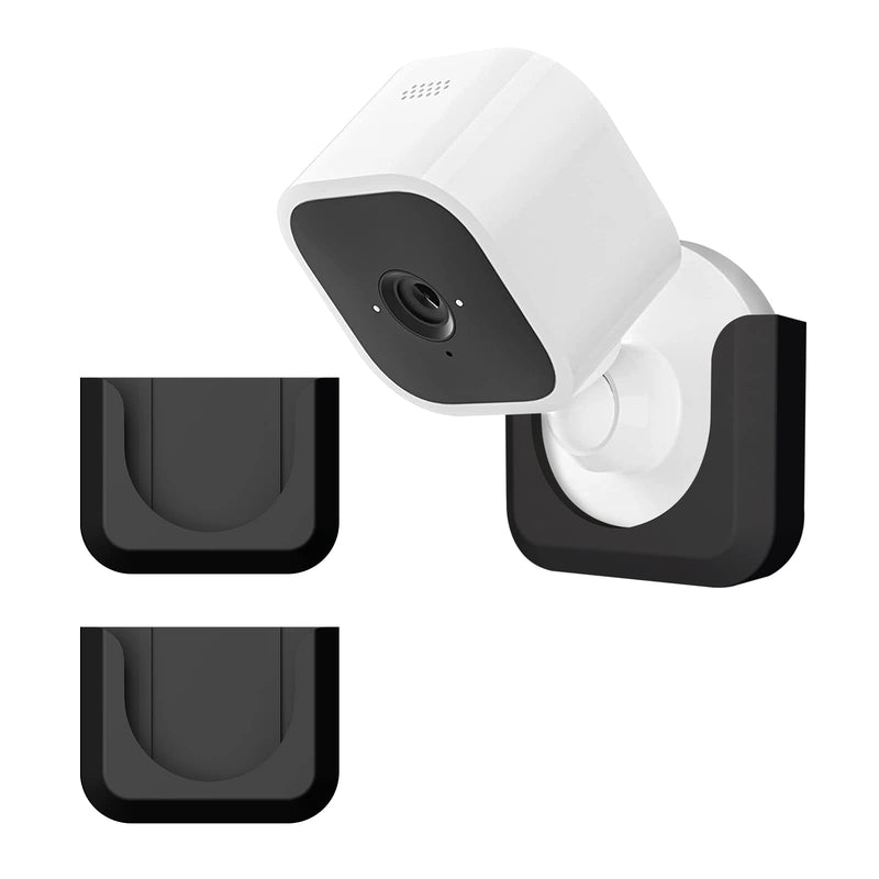 [Australia - AusPower] - Blink Mini Mount, Strong Adhesive Durable Wall Mount Bracket Stand for Blink Mini Indoor Camera, No Drill, No Screws, Decorate Damage-Free, Easy to Install (2 Pack,Black) Black 