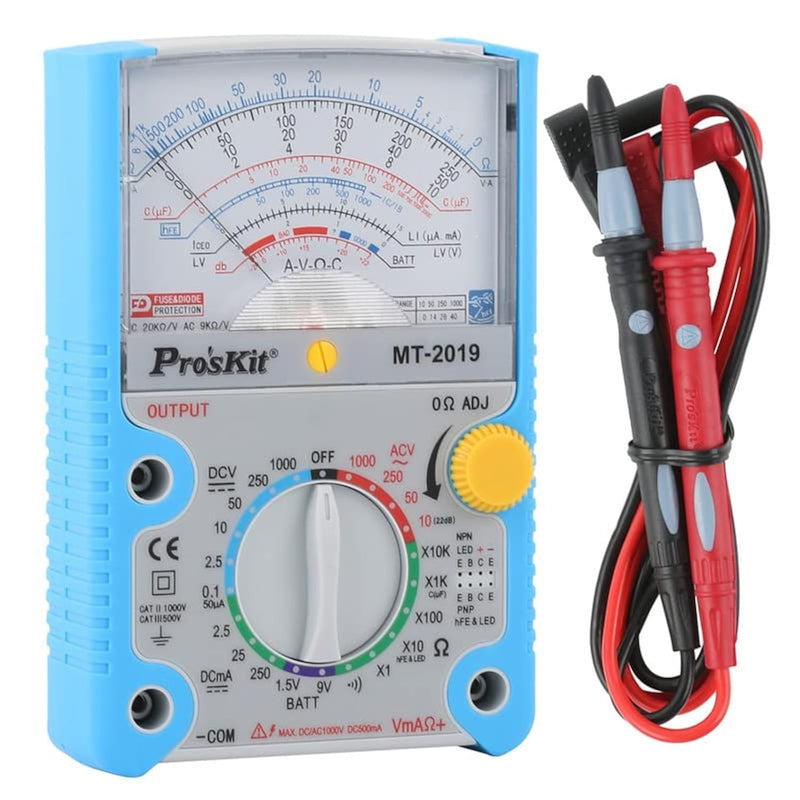 [Australia - AusPower] - MT-2019 Protective Function Analog Multimeter Safety Standard Professional Ohm Test Meter Tester Analog 