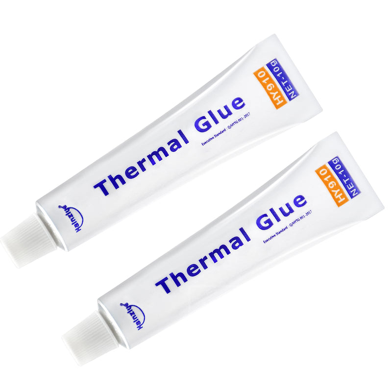 [Australia - AusPower] - 2 Pack 10g (20g in Total) HY910 0.975W/m-k Thermal Conductive Glue, High-Performance Thermal Plaster, Silicone Viscous Adhesive Cooling Compound, Heatsink Glue for LED GPU MOSFET 3D Printer IC Chipset 