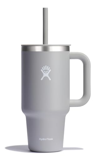 Hydro Flask 32 Oz Travel Tumbler with Handle, Lid and Straw - Insulated Stainless Steel in 32 Oz Birch