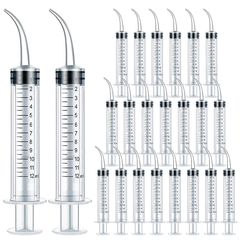 [Australia - AusPower] - 21Pack 12ml Syringe Without Needle - Plastic Syringes Separate Sterile Packaging Syringes with Scientific Labs Measurement, Measuring, Dispensing, Watering, Refilling (24 Pack 12ml) D- 12ml 