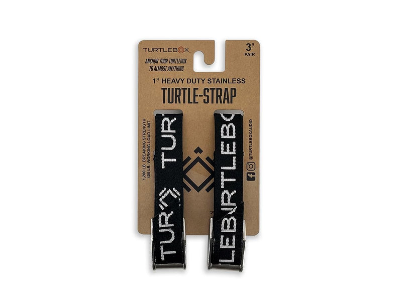 [Australia - AusPower] - Turtlebox: Tie-Down Strap Kit - includes 2 Straps - Strap Your Turtlebox Speaker on Your Ranger, Snowmobile, Kayak, Cooler or Boat to give You Peace of Mind - Set of 2, Each 41" Long (Black) Black 
