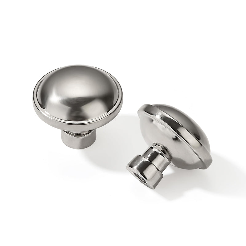 10 Pack Kitchen Cabinet Knobs - 1-1/4 inch, Brushed Satin Nickel Zinc Round Knobs and Drawer Pulls for Dresser Drawers Knob Brushed Nickel 10