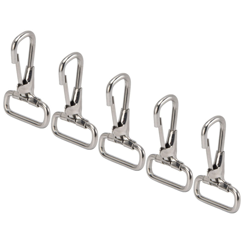 [Australia - AusPower] - Snap Hooks, 5Pcs Swivel Eye Snap Hooks, 304 Stainless Steel Swivel Eye Snap Hooks 29mm Diving Clips Spring Hooks for Bird Feeders, Pet, snap hooks 