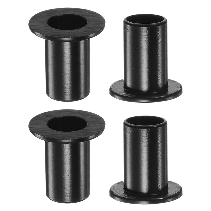 [Australia - AusPower] - 4pcs Flanged Sleeve Bearings 10.1mm Bore 12mm OD 20.5mm Length Nylon Bushings for Shaft, Black 10.1mm x 12mm x 20.5mm 