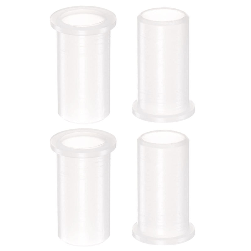 [Australia - AusPower] - 4pcs Flanged Sleeve Bearings 15mm Bore 18mm OD 35.5mm Length Nylon Bushings for Shaft, White 15mm x 18mm x 35.5mm 