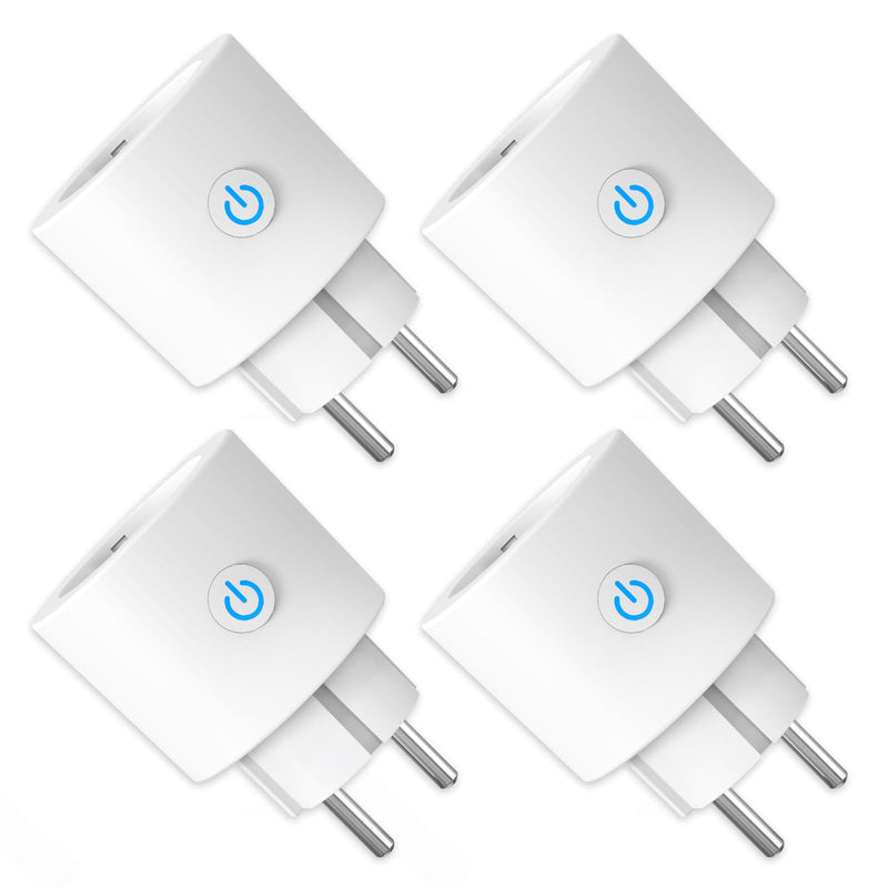 Alexa Socket WLAN with Current Measurement 16 A Antela | Smart socket compatible with Google Home, power consumption measurement, smart life app, 2.4 GHz, 4 PCs 16A
