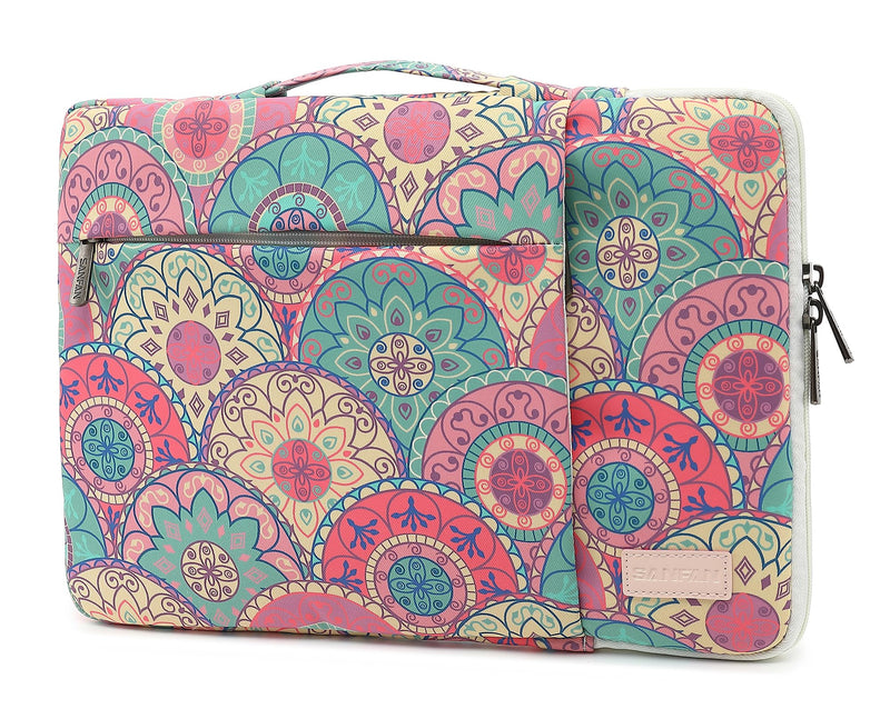 [Australia - AusPower] - SANFAN 360° Protective Laptop Sleeve Case Bag with 2 Pockets,Laptop Cover with Handle and Luggage Strap for MacBook Pro 14 inch,Surface Laptop 14.4 inch and 14 inch Laptop (Bandanna) 14 inch-14.4 inch Bandanna 