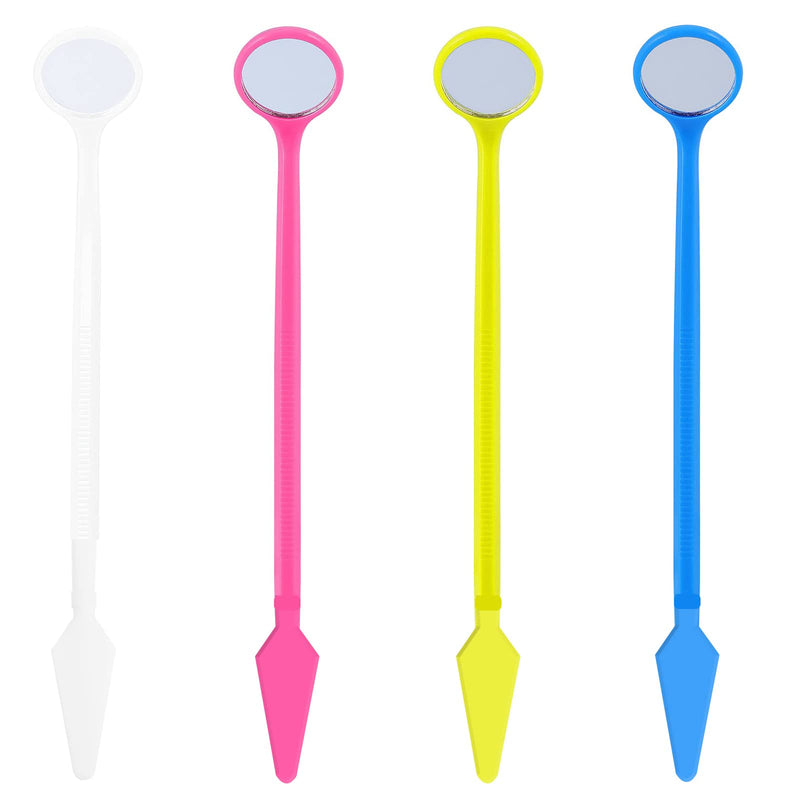 [Australia - AusPower] - 40 Pieces Plastic Dental Mirror for Teeth Inspection, Disposable Mouth Mirror Curve Angle Dentist Instrument Oral Care Tool 