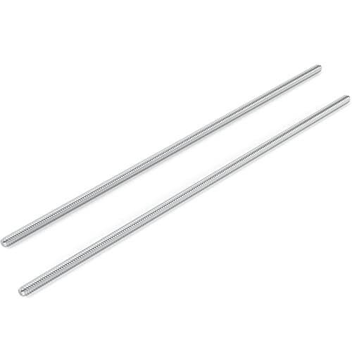 TAISHER 304 stainless steel fully threaded rod, 3/8-16 right-hand thread, 12-inch length, 2-piece set