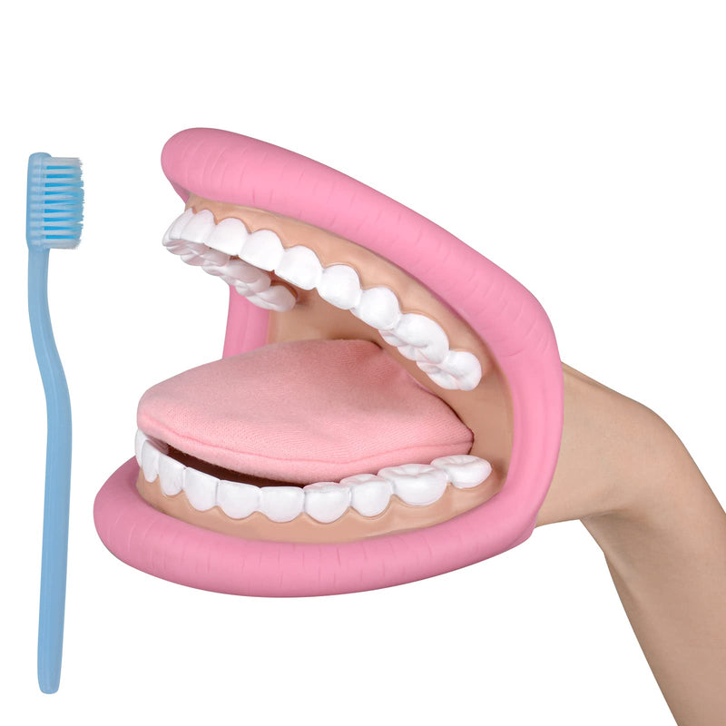 [Australia - AusPower] - Mouth Hand Puppet with Tongue for Kids, Mouth Puppet for Speech Therapy, Include Toothbrush 