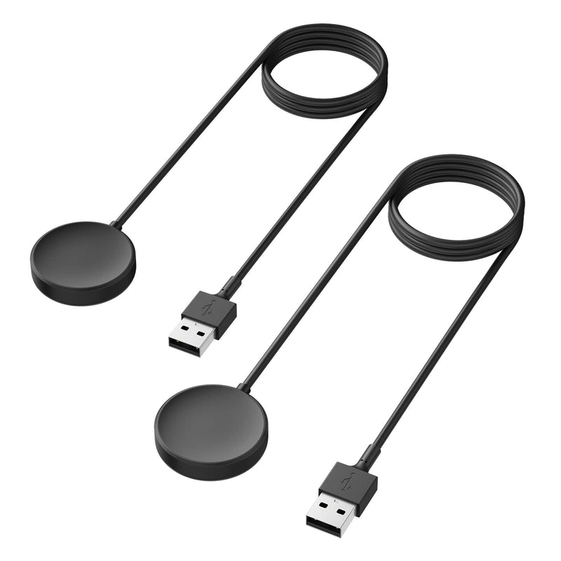 [Australia - AusPower] - 2 Pack Charger Cable for Samsung Galaxy Watch 5/5 Pro/Watch 4/4 Classic/Watch 3/Active 2, Replacement USB Charging Cable Dock Stand for Samsung Galaxy Watch Charger (3.3 ft) Black 