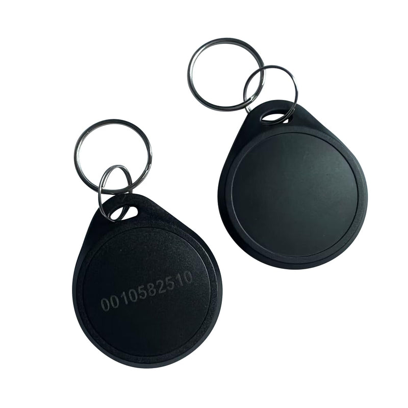 Dual Frequency RFID Key Fob 125Khz EM4100 and 13.56Mhz MIFARE Classic 1K Chip (pack of 10) (Black) Black