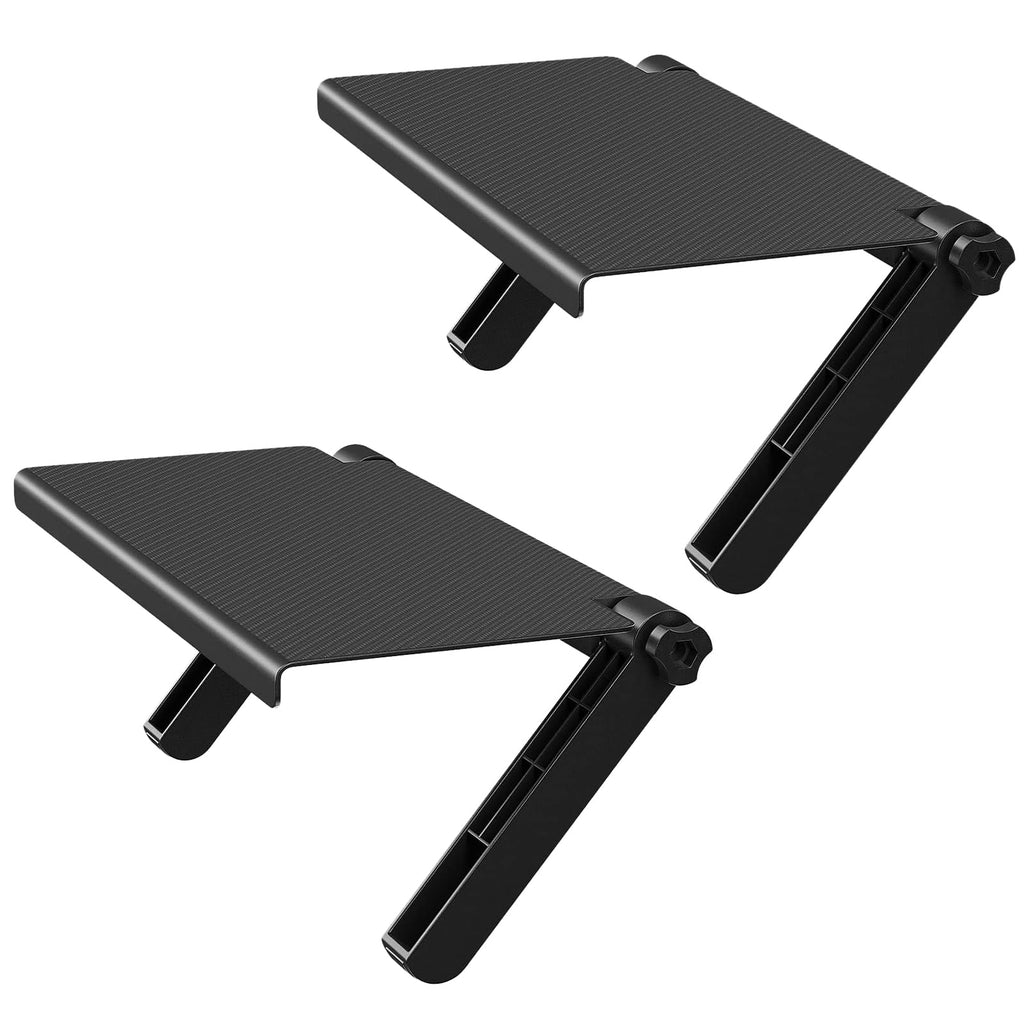 [Australia - AusPower] - 13-Inch Wide Platform Adjustable TV Top Shelf,Screen Top Shelf Mount,Monitor Top of TV Shelf Mounting Bracket for Streaming Devices,Cable Box,Router and Home Decor TV Top Storage Bracket-2 Pack,Black 2 Pack 