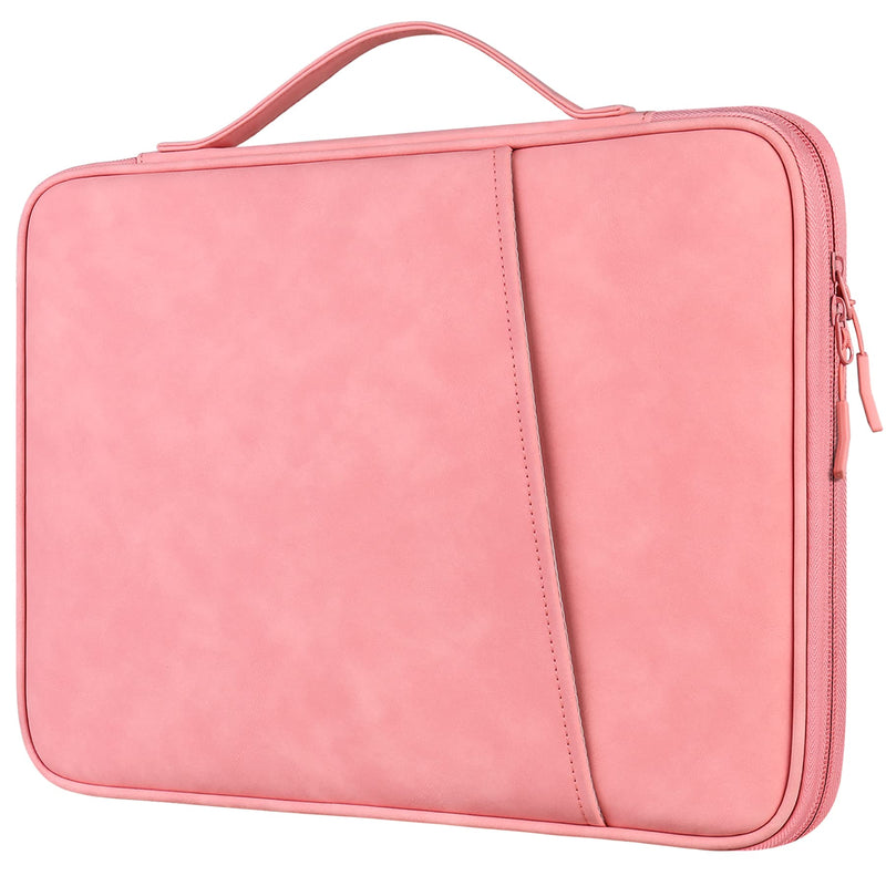 [Australia - AusPower] - Feacan Laptop Sleeve Case for 15 inch New MacBook Air M2 A2941 2023, 15 inch MacBook Pro A1990 A1707, Dell XPS 15 Plus 2022-2020 Computer Bag with Accessory Pocket, Shockproof, Water-Resistant, Pink 15 inch for New MacBook Air 