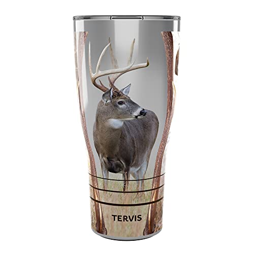 Tervis Traveler Deer Trio Triple Walled Insulated Tumbler Travel Cup Keeps Drinks Cold & Hot, 30oz, Stainless Steel Multicolor