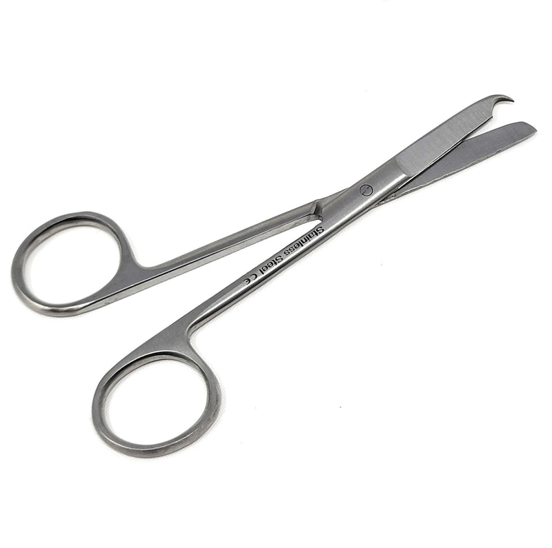 Premium Quality Suture Stitch Scissors with Crescent Delicate Hook- Perfect for Suture Removal, First Aid, EMS Training and More Premium Quality Instrument- Stainless Steel (4.5 Inch Straight) 4.5 Inch Straight