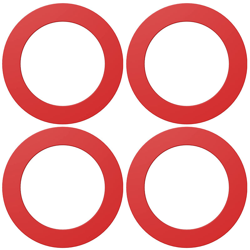 Flush Valve Seal for Mansfield, 4 Pack Upgraded Silicone Material Toilet Tank Gasket Replacement Parts for 210 and 211, Equivalent to 630-0030 Red 4 Pack