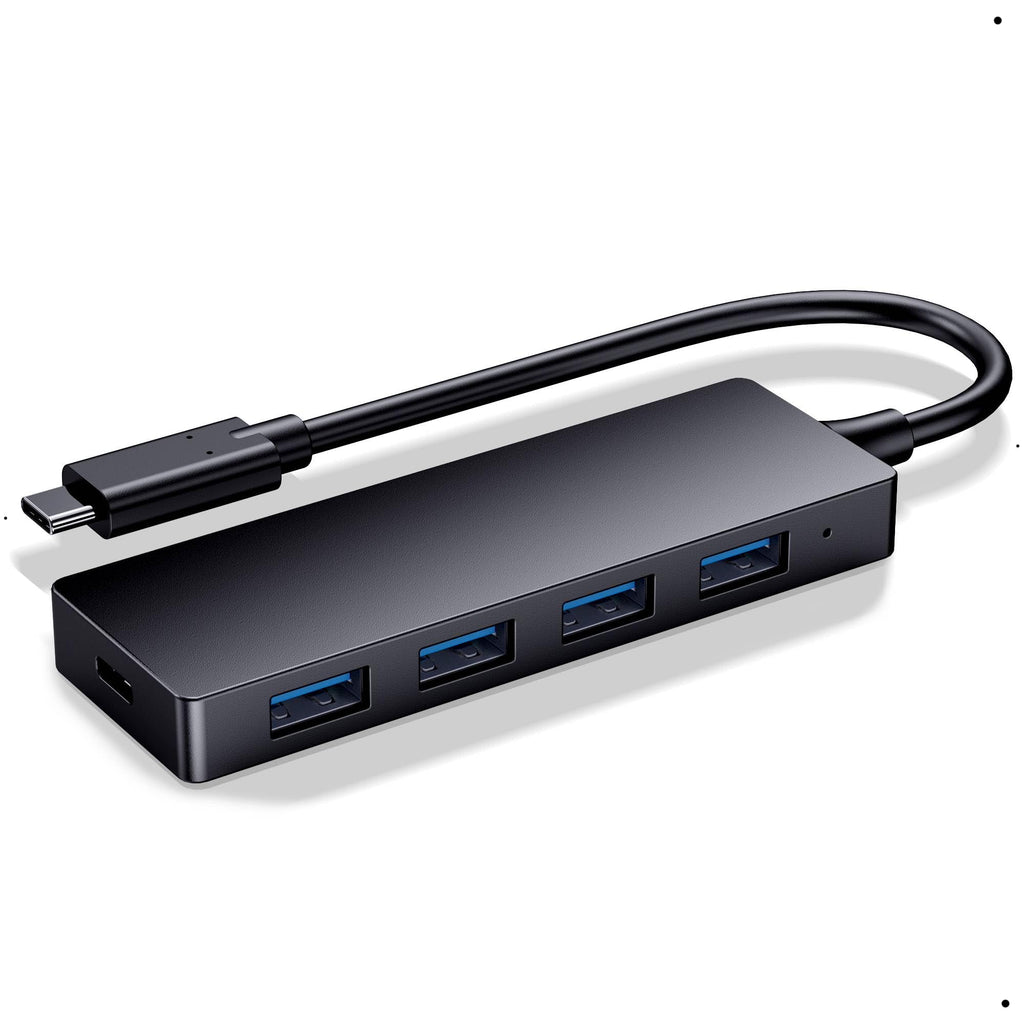 [Australia - AusPower] - USB Hub 4 Ports USB C Hub [Charging Not Supported] USB C Splitter for Laptop Ultra Slim Portable Data USB Adapter 3.0 Multiports Compatible with MacBook, Mac Pro, Chromebook, and More Type C Devices 