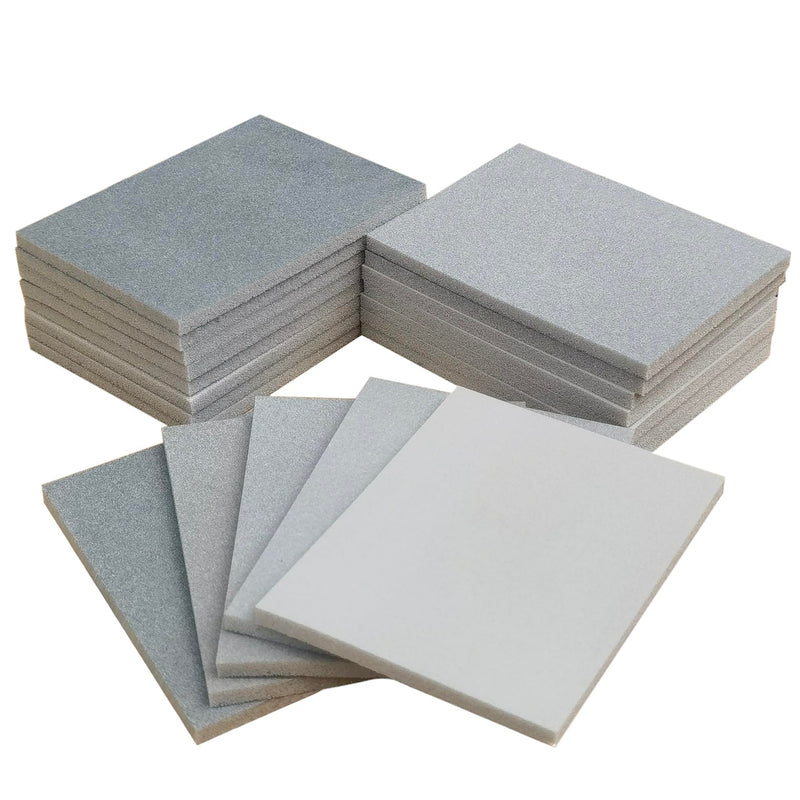 [Australia - AusPower] - 20 Pcs 3 x 4 Inch 400-3000 Grit Sanding Sponge Set, Ultra Fine Sanding Sponges Pads, Soft Foam Hand Sander Block Wet Dry Sandpaper for Model Drywall Metal Wood Furniture Polishing 