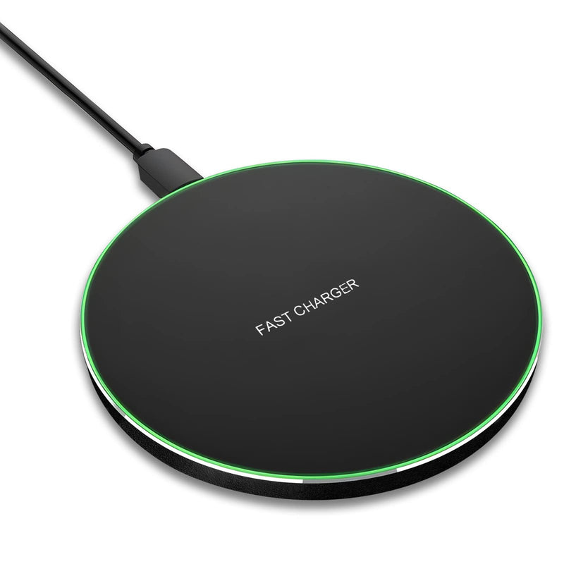 [Australia - AusPower] - Fast Wireless Charger, 15W Max Wireless Charging Pad Compatible with iPhone 14/14 Plus/14 Pro/14 Pro Max/13/12/11/X/8,AirPods; Wansurs Wireless Charge Mat (Black) 