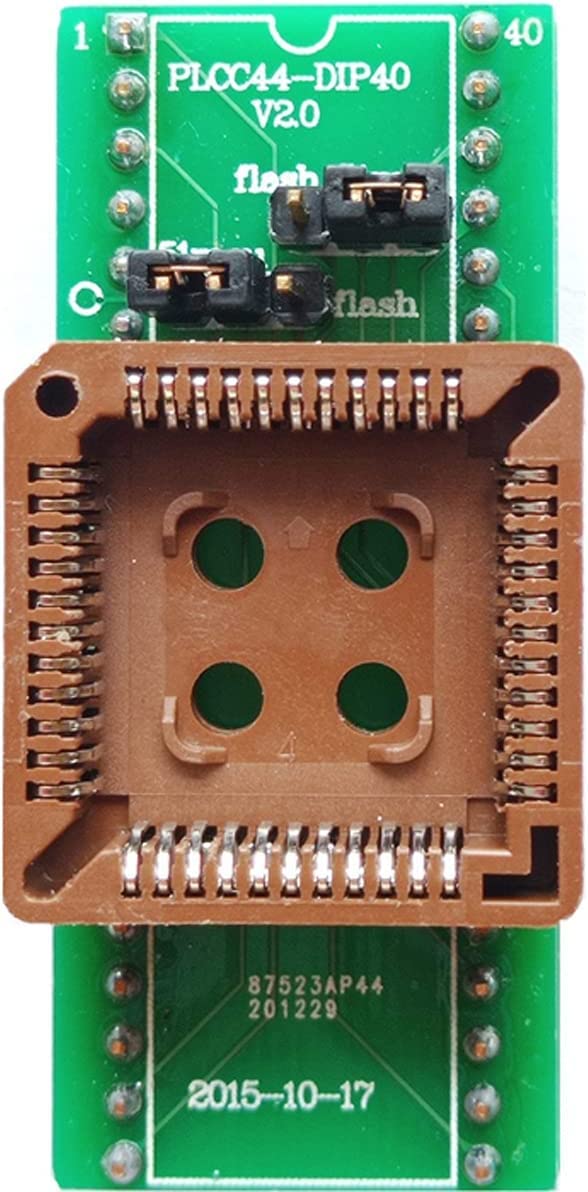 PLCC44 to DIP40 Programmer Adapter Support MCU Flash/ AT27C1024/PLCC44 For With Xgecu TL866ii T48 T56 Rt809f Rt809h IC Chip Socket