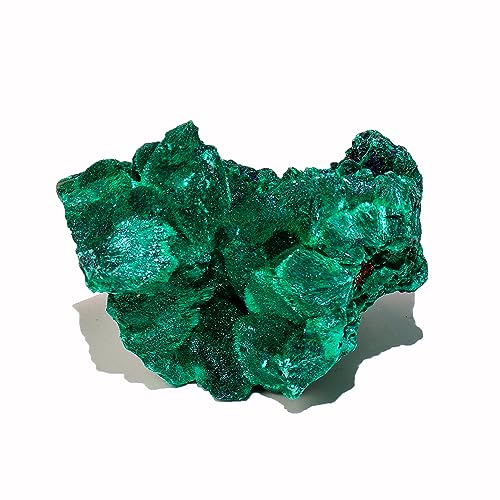 Apengshi Natural Malachite Crystal Stone 0.22-0.33lb Raw Malachite Stone Irregular Rough Malachite Mineral Specimen Original Shape Healing Crystal Gem Worry Relief Stress with Gift Box 0.22-0.33 Pound