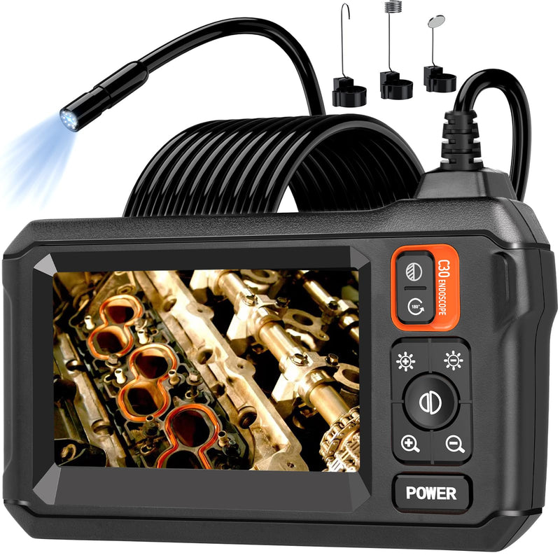 [Australia - AusPower] - Daxiongmao Borescope, Endoscope Camera with Light, IP67 Waterproof Endoscope, 1080P HD Inspection Camera, Borescope Camera with Light, Snake Camera, 16.5ft Endoscope Camera, Gadgets for Men (4.3) 