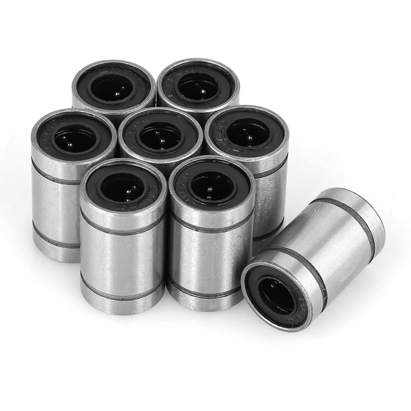[Australia - AusPower] - 8PCS LM6UU Linear Ball Bearings, 3D Printer CNC Parts, 6mm Bore Dia 12mm OD Linear Bearings Set, Steel Bearing Bushing for CNC Machine Engraving Machine 