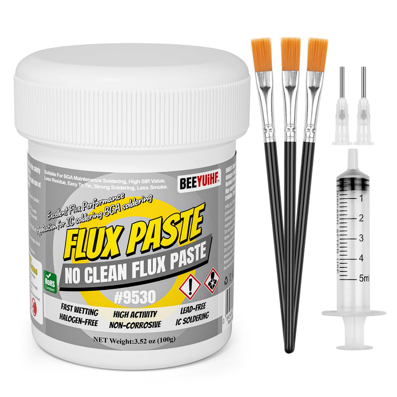 No Clean Soldering Paste Flux, BGA Soldering Flux Paste, Electronic Flux Pastes for BGA/IC/CPU/PCB/SMD Solder (5.15oz/146g)