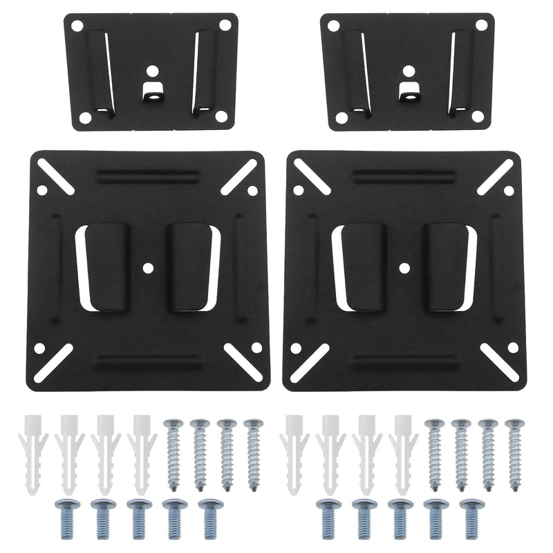 [Australia - AusPower] - 2 Sets Monitor Wall Mount Bracket for 14-24 Inch LCD TV Monitors Advertising Machines Industrial Screen Max Load 30lbs 15kg Up to 100x100mm 
