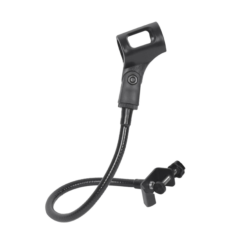 [Australia - AusPower] - MOFUCA Microphone Stand, Flexible Gooseneck Desktop Mic Stands Holder 360 Adjustable Desk Mic Boom Arm Stand with Clip(Black) Black 