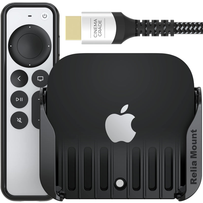 [Australia - AusPower] - ReliaMount Apple TV Mount (Premium Black Apple TV Mount, Case, and Cable) Premium Black Apple TV Mount, Case, and Cable 