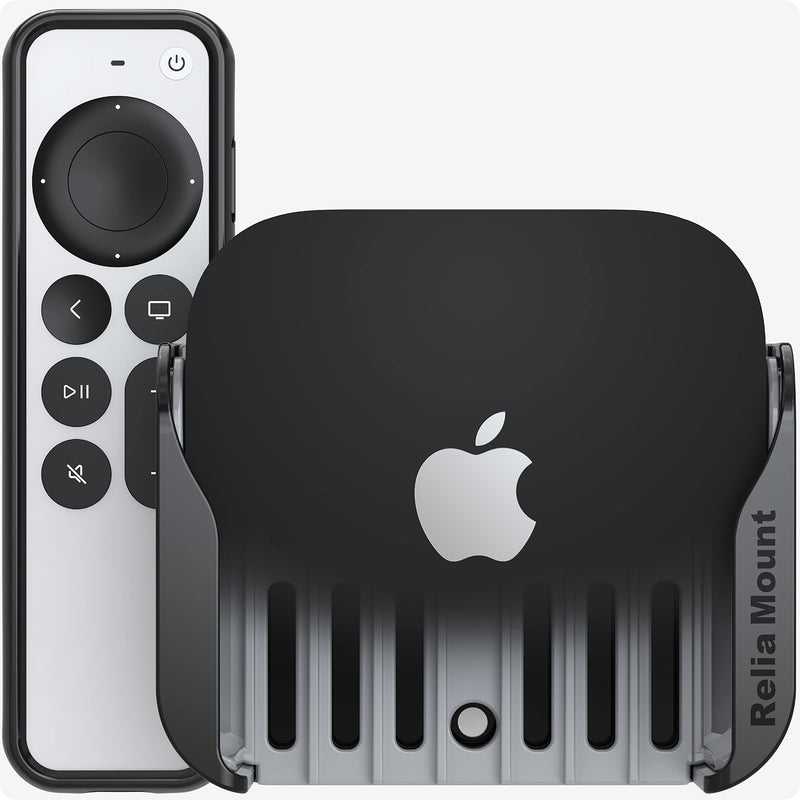 [Australia - AusPower] - ReliaMount Apple TV Mount (Black and Dark Gray Apple TV Mount Plus Black Case) Black and Dark Gray Apple TV Mount Plus Black Case 