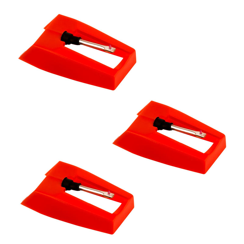 [Australia - AusPower] - 3pcs Record Player Needle, Turntable Replacement Needle Long-Lasting Record Player Needle Replacement Diamond Stylus Replacement for Vinyl Record Player LP Phonograph,Victrola, ION, Crosley (Red) 3 
