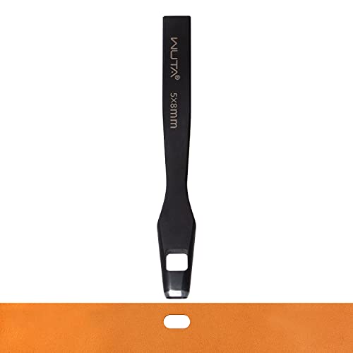 WUTA leather belt hole puncher with 5x8mm oval cutter for watch bands and leather crafting