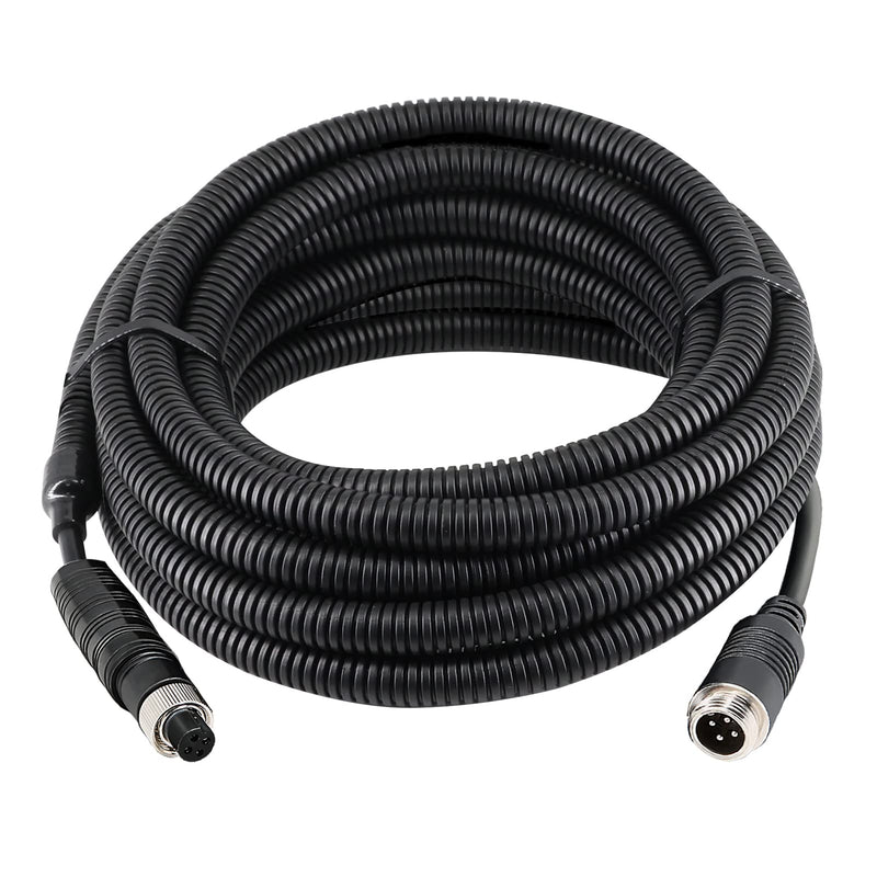 [Australia - AusPower] - 4 Pin Aviation Cable with Corrugation Tube Cover, 4 Pin Video Cable for Backup Camera,4 Pin Camera Extension Cable for Rear View Camera System RV Truck Trailer Bus Waterproof by INSEETECH (16ft/5m) 5m/16ft 