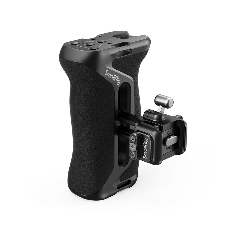 [Australia - AusPower] - SmallRig Snap-On NATO Side Handle, Quick Lock Design, Up/Down Adjustable, Built-in Cold Shoe Mount, 1/4''-20 Thread Hole, Wrist Strap Hole - 4017 