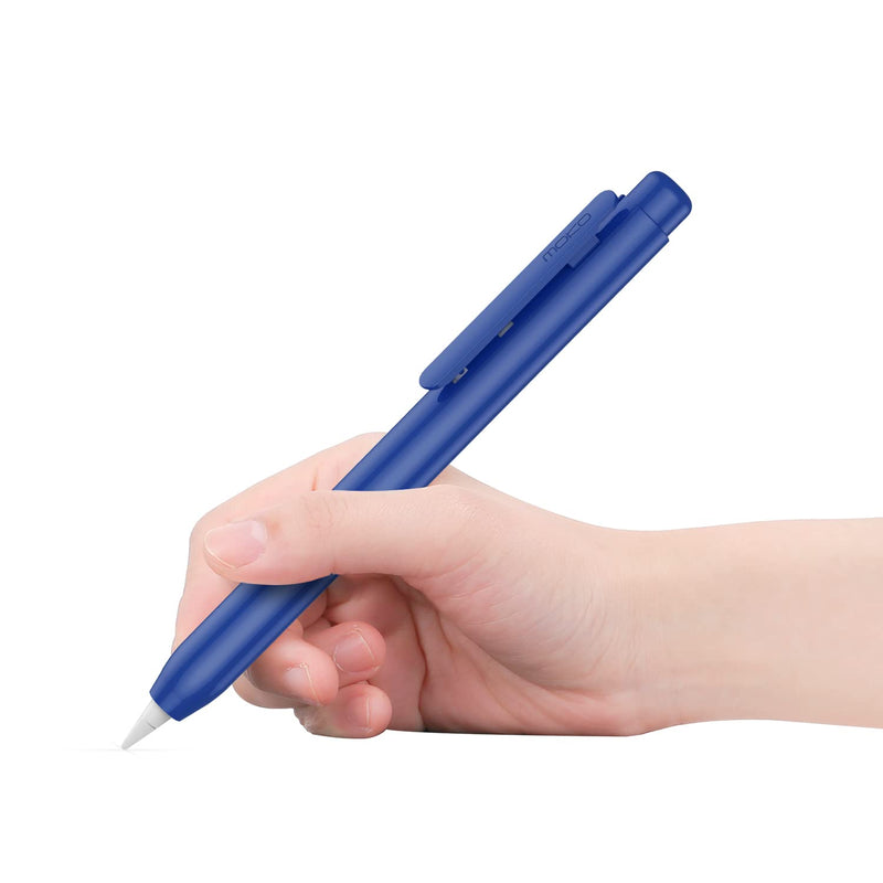 [Australia - AusPower] - MoKo Holder Case Fit Apple Pencil 1st Gen, Retractable Tip Cap Fit New iPad 10th Gen 2022, iPad 9th Gen 2021, iPad 8th Gen 2020 iPad 6th 9.7 2018, iPad Mini 5th Gen Pencil Sleeve, Navy Blue 