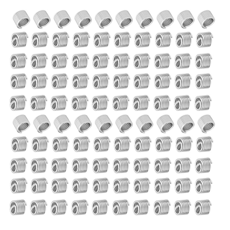 [Australia - AusPower] - M6 Helicoil Kit 6Mm Helicoil 304 Stainless Steel 100 Pcs 304 Stainless Steel Screw Wire Sleeve Thread Repair Insert Assortment Kit M6X1.0X1.5D 