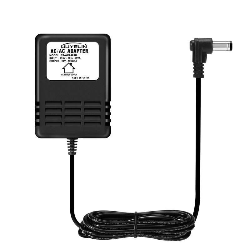 [Australia - AusPower] - 24 Volt AC 1000mA Power Adapter for Smart Sprinkler Controller,Indoor Irrigation System Controller,24V 1A AC to AC Wall Adapter Transformer Compatible with Most Smart Sprinkler Controller (Black) Black 